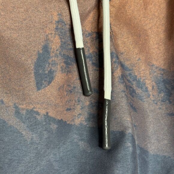 American Eagle Mens Swim Trunks Large Blue Pink Gradient Mountains Beach Resort - Picture 10 of 11